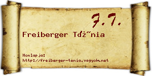 Freiberger Ténia névjegykártya